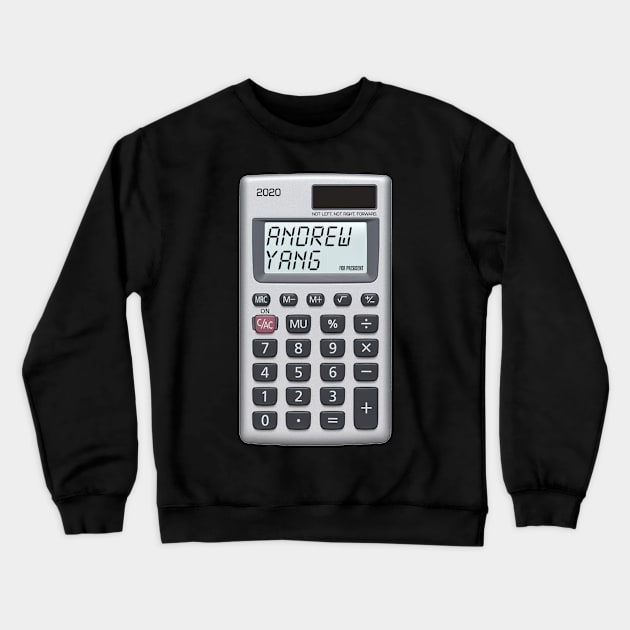 Andrew Yang Calculator Crewneck Sweatshirt by Bobtees